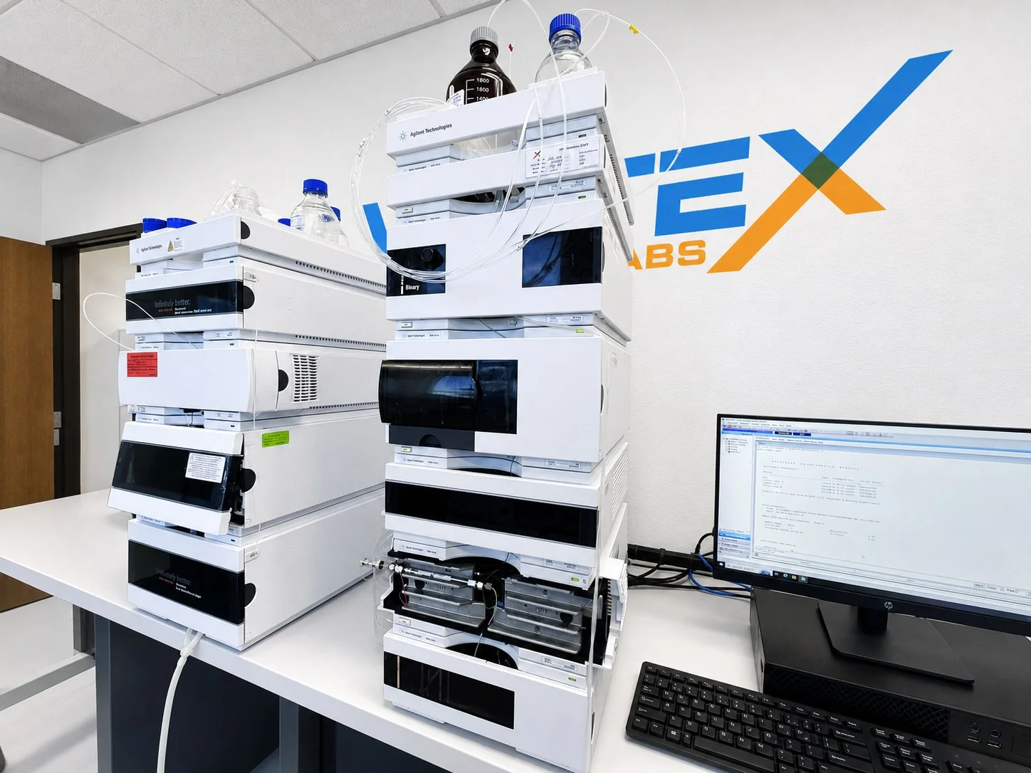 HPLC instrument stack used for dietary supplement potency and identity analysis